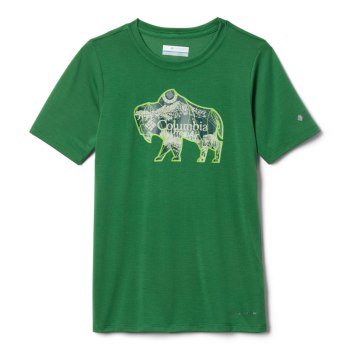 Columbia Ranco Lake Short Sleeve, Camiseta Verdes Para Niño | 236847-HZP